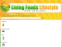 Tablet Screenshot of livingfoodslifestyle.co.nz